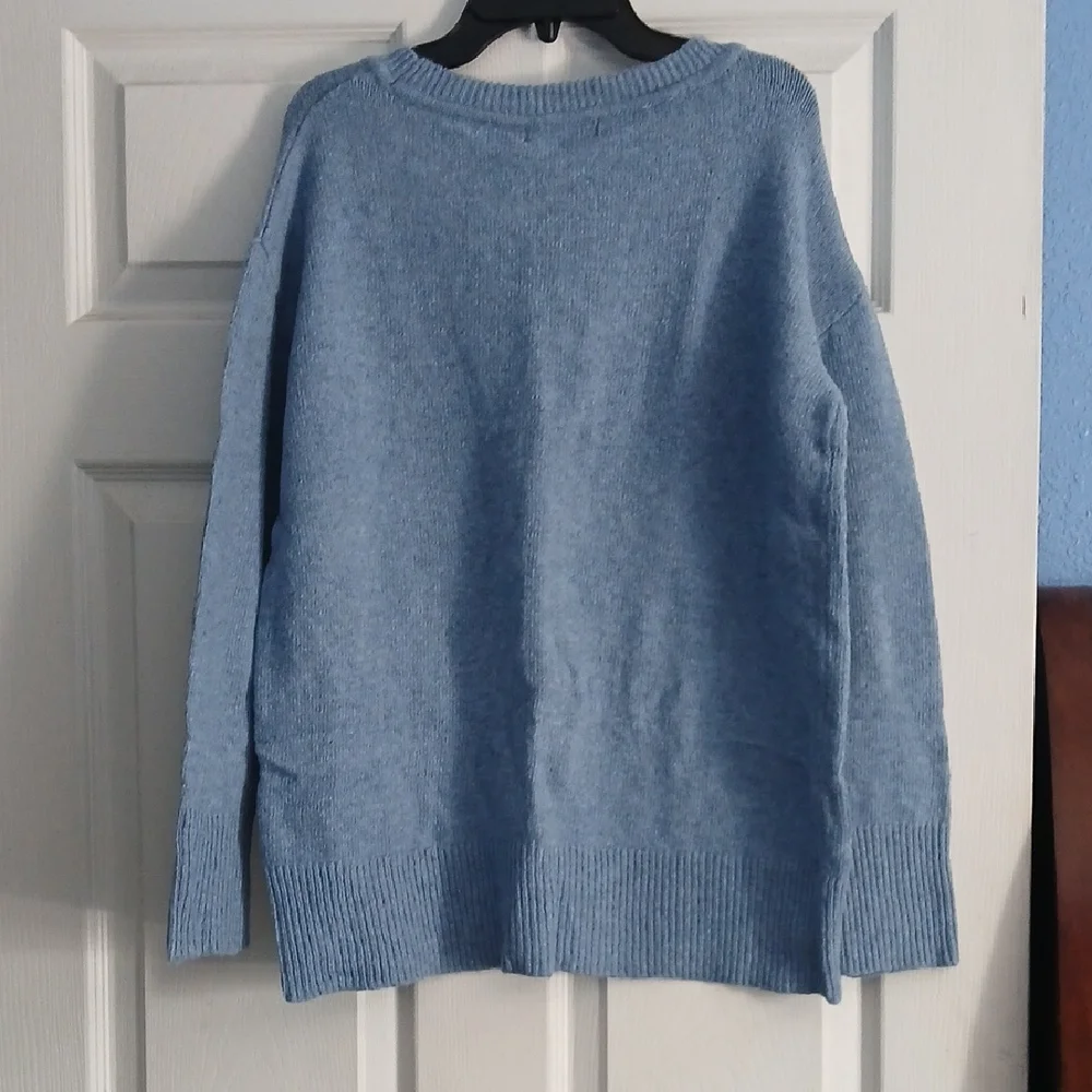 Ellen Tracy Sky Blue Knit Top - Picture 3 of 3